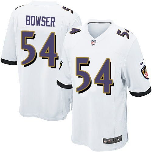 Cheap Men Baltimore Ravens 54 Tyus Bowser Nike White Game Player NFL Jersey